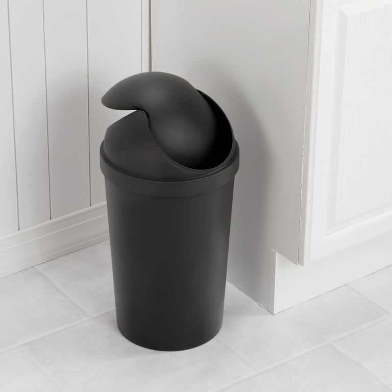2 pack) Sterilite Small Bathroom Trash Can, 3 Gallon Plastic