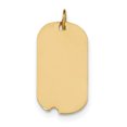 thumbnail image 1 of 14K Yellow Gold Plain .011 Gauge Engraveable Dog Tag w/Notch Disc Charm, 1 of 2