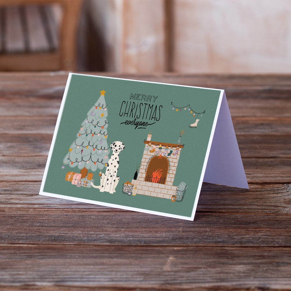 Dalmatian Christmas Everyone Greeting Cards and Envelopes Pack of 8