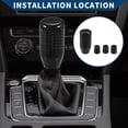 thumbnail image 2 of Unique Bargains Universal Gear Shift Knob Resin for Automatic and Manual Transmission Vehicle with 3 Adapter Black 1 Set, 2 of 6