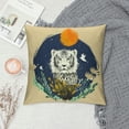 thumbnail image 2 of Orinice Tiger Bird Illustration Graphic Decorative Cushion Throw Pillow Cover for Home Living Room Bed Sofa, High-quality 1PC for Car Couch Bedroom 18x18in, 2 of 5
