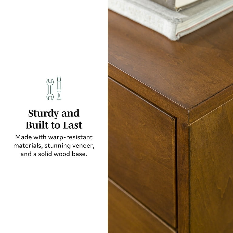 Mid Century Modern 3-Drawer and 2-Door Acorn Sideboard by