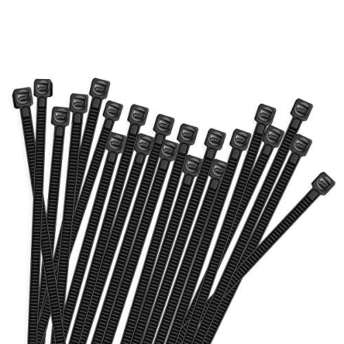 100 Pieces Multi-Purpose Nylon Cable Zip Ties 4 6 8 10 12 Inch Locing Wire Black 