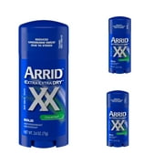 3 Pack Arrid Extra Extra Dry Unscented Solid Antiperspirant Deodorant 2.6 Oz Ea