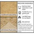 thumbnail image 2 of Home Weavers Fantasia Bath Rug 100% Cotton Non-Slip Bathroom Rug Set Machine Washable Bathroom Rug, Bath Rug, Bathroom Rug, Runner, U Shaped Contour, Yellow Color 5 Piece Bath Rug set, 2 of 6