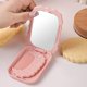 thumbnail image 4 of Foldable Biscuit-Shaped Makeup Mirror Portable Round Princess Design Essential Beauty Accessory for Travel Lover square yellow, 4 of 4