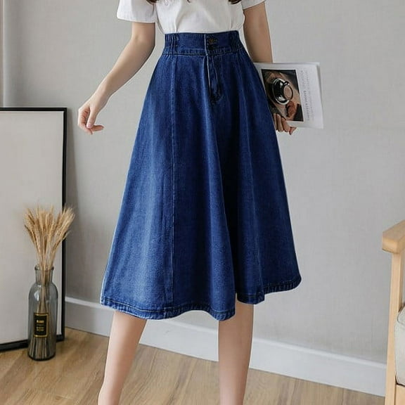 Denim skirt women 2023 summer new preppy style elastic high waist slim denim MIDI skirt Mini Plaid Skirts for Women Sexy Bed Skirt Full Checke Skirt Lingerie Skirt Bathing Suit Skirt Bottoms for Women