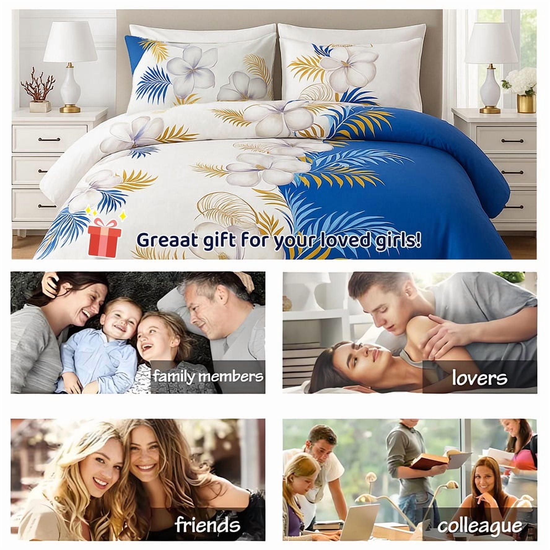 3-Piece Floral Duvet Cover Set