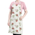thumbnail image 5 of Pioneer Flower Floral Print Pattern Apron for Women and Men, Cotton Linen Waterproof with Pockets, Adjustable, 33x27 Inch for Kitchen, Gardening, BBQ, Salon, 5 of 6
