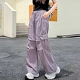 thumbnail image 6 of JLMSPLWG Warm Pants Soccer Pants Girls Cargo Pants Size 7-8 Kids Cargo Teen Girls Clothes 5/6 Girls Children Clothes Girls, Purple 6-7 Years, 6 of 8
