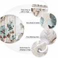 thumbnail image 6 of Retro Mallow Flowers Waterproof Fabric Shower Curtain,Spring Floral Butterfly Elegant Waterproof Fabric Shower Curtain for Bathroom Curtains Bathtubs Shower Curtains with 12 Hooks Standard 66x72, 6 of 8
