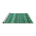 thumbnail image 2 of Ahgly Company Machine Washable Indoor Rectangle Oriental Turquoise Blue Modern Area Rugs, 4' x 6', 2 of 4