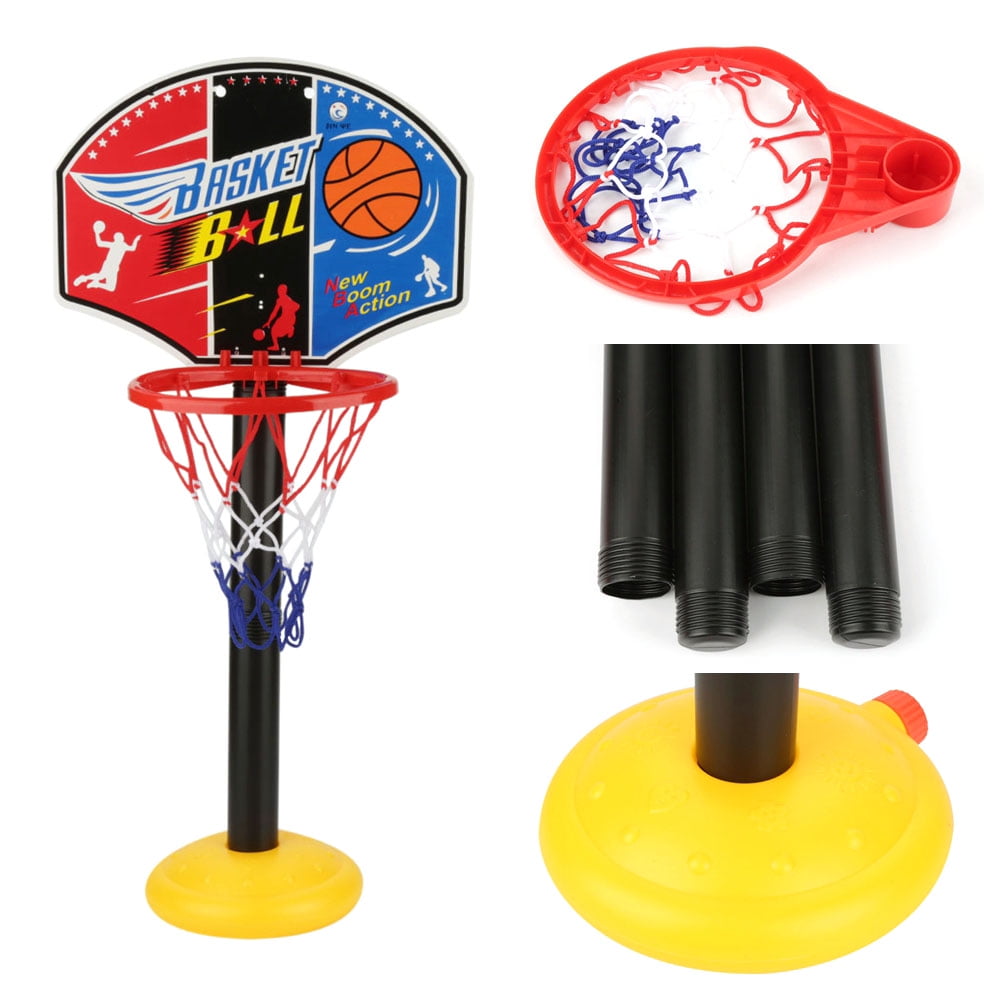 WALFRONT Portable Adjustable Miniature Basketball Set Toy for Training