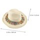 thumbnail image 2 of sombrero de playa elegante con protección solar y borlas coloridas., 2 of 6