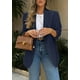 thumbnail image 4 of Blazer PRETTYGARDEN 2025 para mujer, casual, de negocios, azul marino, XL, 4 of 6