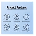 thumbnail image 3 of WiFi Fingerprint Password Smart Door Lock with Handle APP RFID Multiple Unlocking ,Keyless Entry Design, 3 of 6