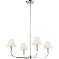 52766PN Kichler Lighting Eadie - 4 Light Medium Chandelier-15 Inch Tall and 30.75 Inch Wide-Polished Nickel Finish