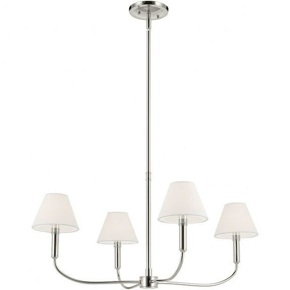 52766PN Kichler Lighting Eadie - 4 Light Medium Chandelier-15 Inch Tall and 30.75 Inch Wide-Polished Nickel Finish