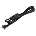 thumbnail image 1 of Uxcell Polyvinyl Chloride US Plug Lamp Cord with Switch SPT-2 18AWG Power Wire 1.8M Black UL Listed, 1 of 5