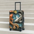 thumbnail image 4 of Cauagu Colorful Koi Fish Art Print Travel Luggage Cover,Travel Dust-proof Suitcase Cover Softside Suitcase Protector for 18-32inch,Not Included Suitcase, 4 of 8