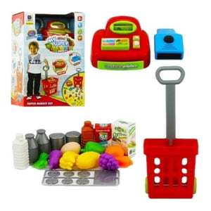 Cambiar y cargar caja registradora de juguete con dinero para niños (22  piezas) - Juguete de madera incluye monedas, facturas y tarjetas de crédito  