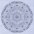 thumbnail image 1 of Ahgly Company Machine Washable Indoor Square Transitional Lavender Blue Area Rugs, 4' Square, 1 of 7