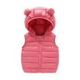 thumbnail image 2 of jsaierl Unisex Baby Girls Boys Puffer Down Vest Toddlers Winter Zip Up Bear Hoodies Jacket Coat Warm Lightweight Waistcoat, 2 of 5