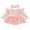 Pink, variant on Suealasg Newborn Baby Girl Romper Dress Long Sleeve Tulle Patchwork 3D Flower Embroidery Overall Skirt Headband Infant Fall Winter Clothes