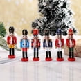 thumbnail image 4 of Decoraciones de Navidad de madera de los Nutcrackers Juego de 6 diseños variados de madera decoraciones de árbol Sunnimix cascanueces, 4 of 8