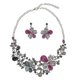 thumbnail image 1 of Conjunto de joyas Yashi con adorno de corte de cristal y diamantes collar y pendientes para mujer, 1 of 1