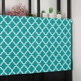 thumbnail image 6 of Teal Morocco Valances for Windows Farmhouse Kitchen Curtains Valances Rod Pocket Valance Curtains for Kitchen Windows Ethnic Boho Minimalist Abstract Geometric Window Valances for Bathroom 60"x18", 6 of 6