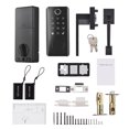 thumbnail image 2 of Security Smart Fingerprint Door Lock for Front Door Electronic Keyless Entry Door Lock Deadbolt with Handle Set Keypad Door Lock with Code Keys APP Control BT Safety Lock, 2 of 7