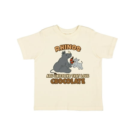

Inktastic Rhinos are Just Unicorns that Love Chocolate Gift Toddler Boy or Toddler Girl T-Shirt