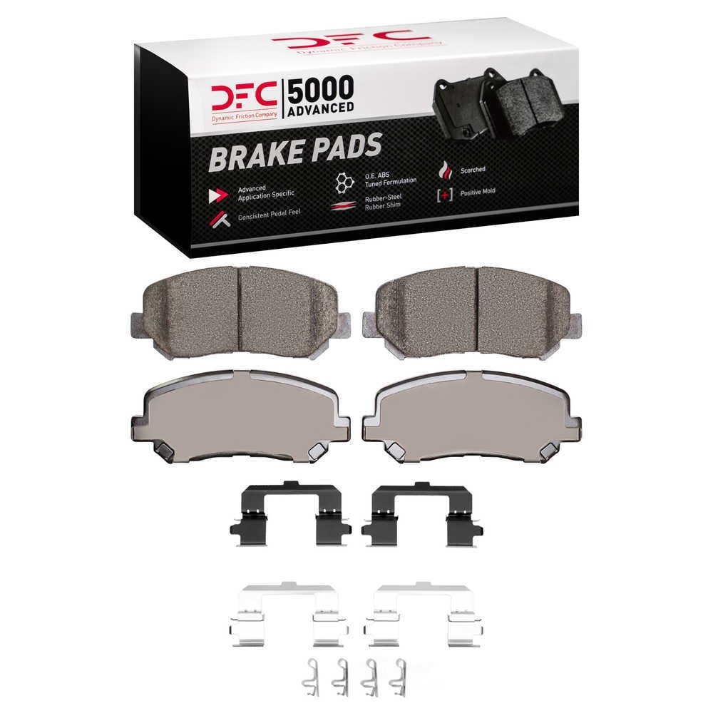 Dynamic Friction Company 1551-1623-01 DFC 5000 Advanced Brake Pads - Ceramic and Hardware Kit - OE