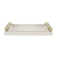 thumbnail image 2 of Contemporary Home Living Set of 2 Rectangular Linen Tray with Handles 17.75", 2 of 4