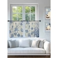 thumbnail image 4 of Sheer Curtains 45 Inch Length 2 Panels Set for Kitchen, Blue Coastal Starfish Semi Sheer Curtains for Windows, Beach Ocean Nautical Shells Conch Voile Window Treatments Rod Pocket Curtain, 4 of 7
