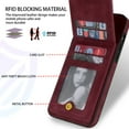 thumbnail image 2 of Dteck Leather Wallet Case for iPhone 13 Pro with RFID Blocking Card Slots Magnetic Button Kickstand Function Business Style Men Women Case For iPhone 13 Pro,Winered, 2 of 7
