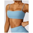 thumbnail image 3 of Sujetador deportivo con cuello cuadrado for mujer, tirantes finos, camisola acolchada, Yoga, espalda cuadrada inalámbrica, sujetador de entrenamiento, Top corto, 3 of 6
