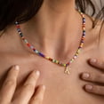 thumbnail image 2 of MACEHLJP Beaded Initial Necklaces for Women Colorful Bohemian Choker Gift for Her Christmas Birthday Gifts, 2 of 4