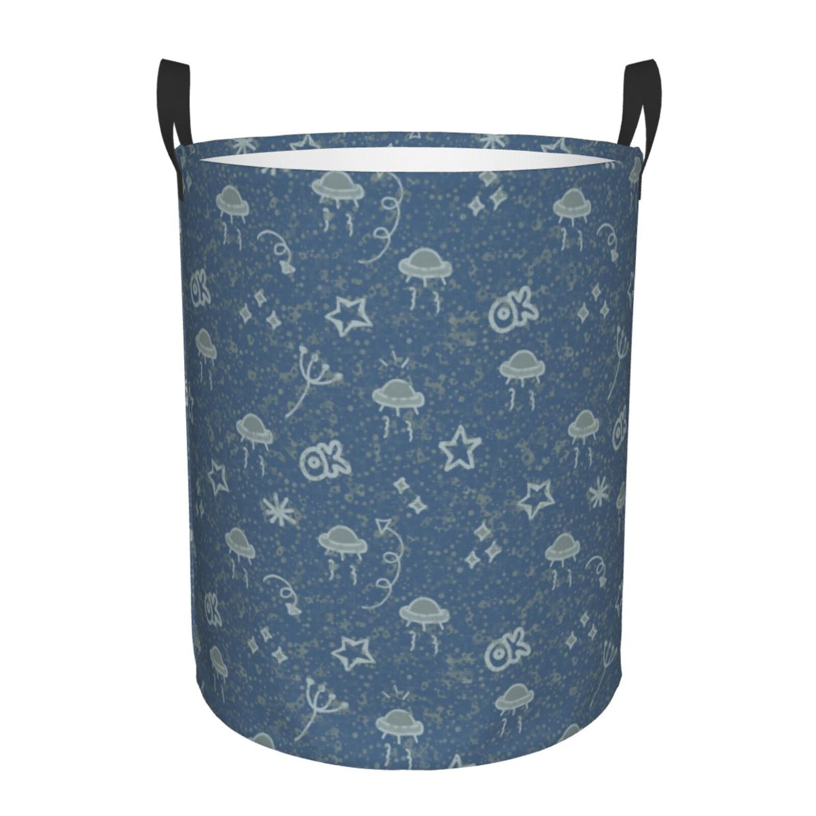 Blue Camo Print Laundry Basket