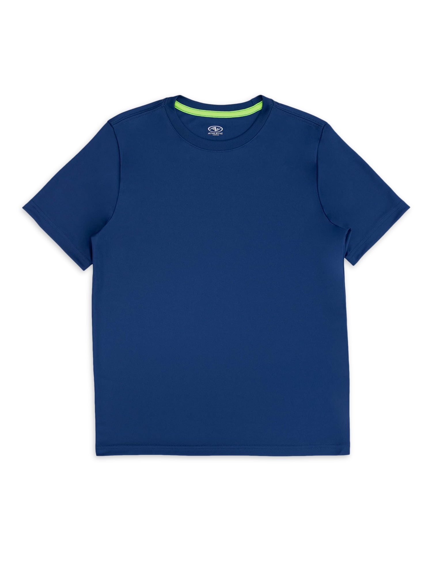 Athletic Works Boys Active Solid & Graphic Short Sleeve T-shirt, 3-Pack, Sizes 4-18 & Husky