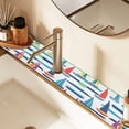thumbnail image 2 of Yayeee Faucet Mat for Kitchen Sink 30" Diatomite Long Splash Guard Pad, Colorful Sailboats, 2 Pack, 2 of 7