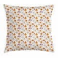 thumbnail image 1 of Ghost Throw Pillow Cushion Cover, Cartoon Pattern of Pumpkin Ghost Skull and Other Elements Inspired by Halloween Party, Decorative Square Accent Pillow Case, 18 X 18 Inches, Multicolor, by Ambesonne, 1 of 2