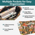 thumbnail image 3 of FORMRS Tote Bag for Women Quilted Large Capacity Travel Work Carry On Shoulder Handbag, Vibrant Mushroom, 3 of 7