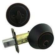Cosmas Oil Rubbed Bronze Single Cylinder Deadbolt [SDB100-ORB] Kwikset Keyway (We Key Lock Orders Alike for Free)