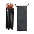 thumbnail image 2 of 8 piezas de estacas para tienda de campaña Zulema estacas de suelo de Metal toldo Negro, 2 of 8