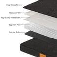 thumbnail image 4 of Exclusivo Mezcla Large Dog Bed with Removable and Washable Cover, Orthopedic Pet Bed for Crates, Non-Slip Bottom and Waterproof Liner, 48"×30", Black, 4 of 10