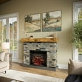 thumbnail image 5 of Country Living Dixson 55"W x 43"H x 16"D Electric Fireplace with Mantel Surround - Dark Stone, 5 of 9