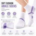 thumbnail image 6 of LWFBDTK Cushion Crew Socks, 4-Pairs, Moisture Wicking, Odor Control, Durable, for Work & Athletic, Size L (9-12.5), Purple, 6 of 9