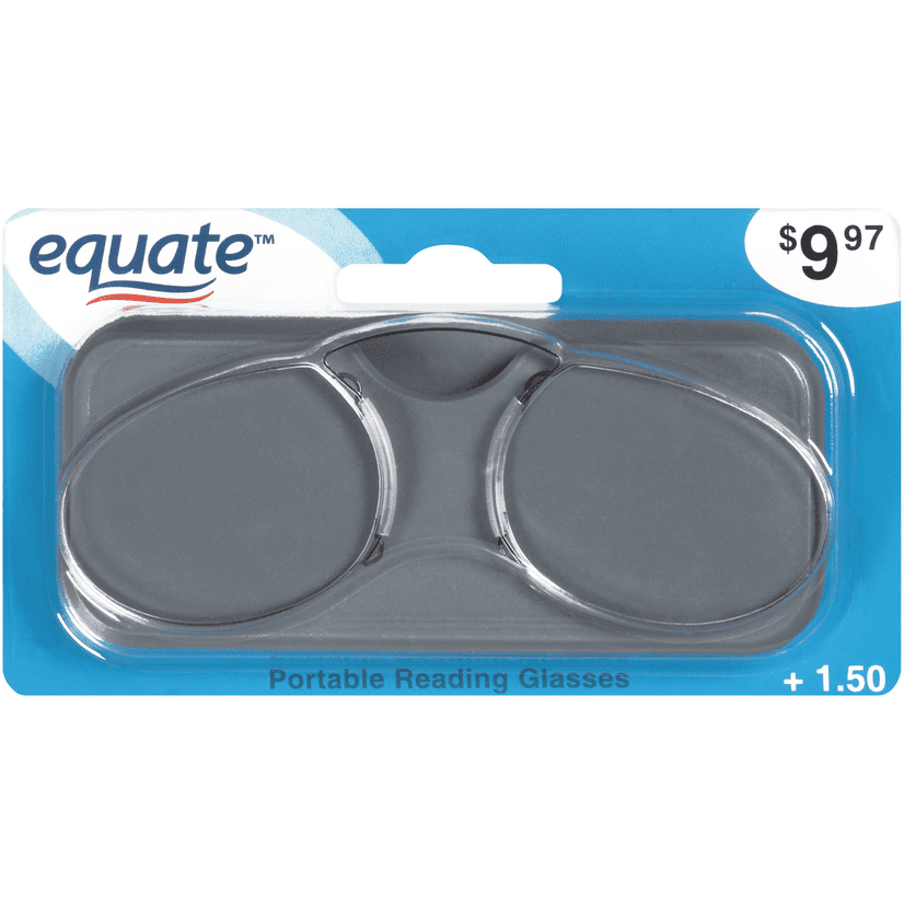 Equate Portable Reading Glasses 1 50 Diopter With Case Featuring Scratch Resistant Lenses Made From Level A Acrylic Walmart Com